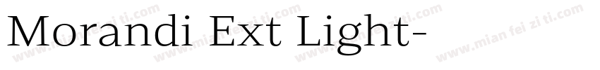 Morandi Ext Light字体转换